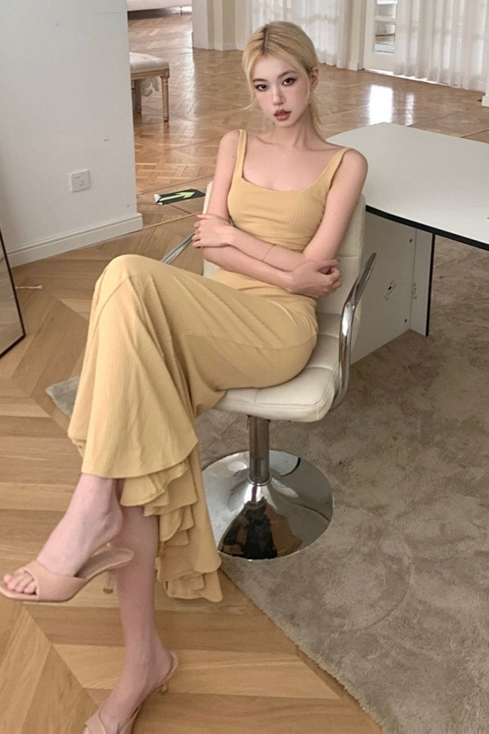 Spaghetti Strap Backless Dress