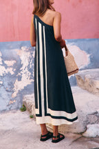 Striped Off-shoulder Dress