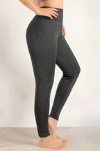 High-Waisted Fleece Lined Pebbled Thermal Leggings