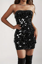 Sequin Paillette Spaghetti Strap Bodycon Mini Dress