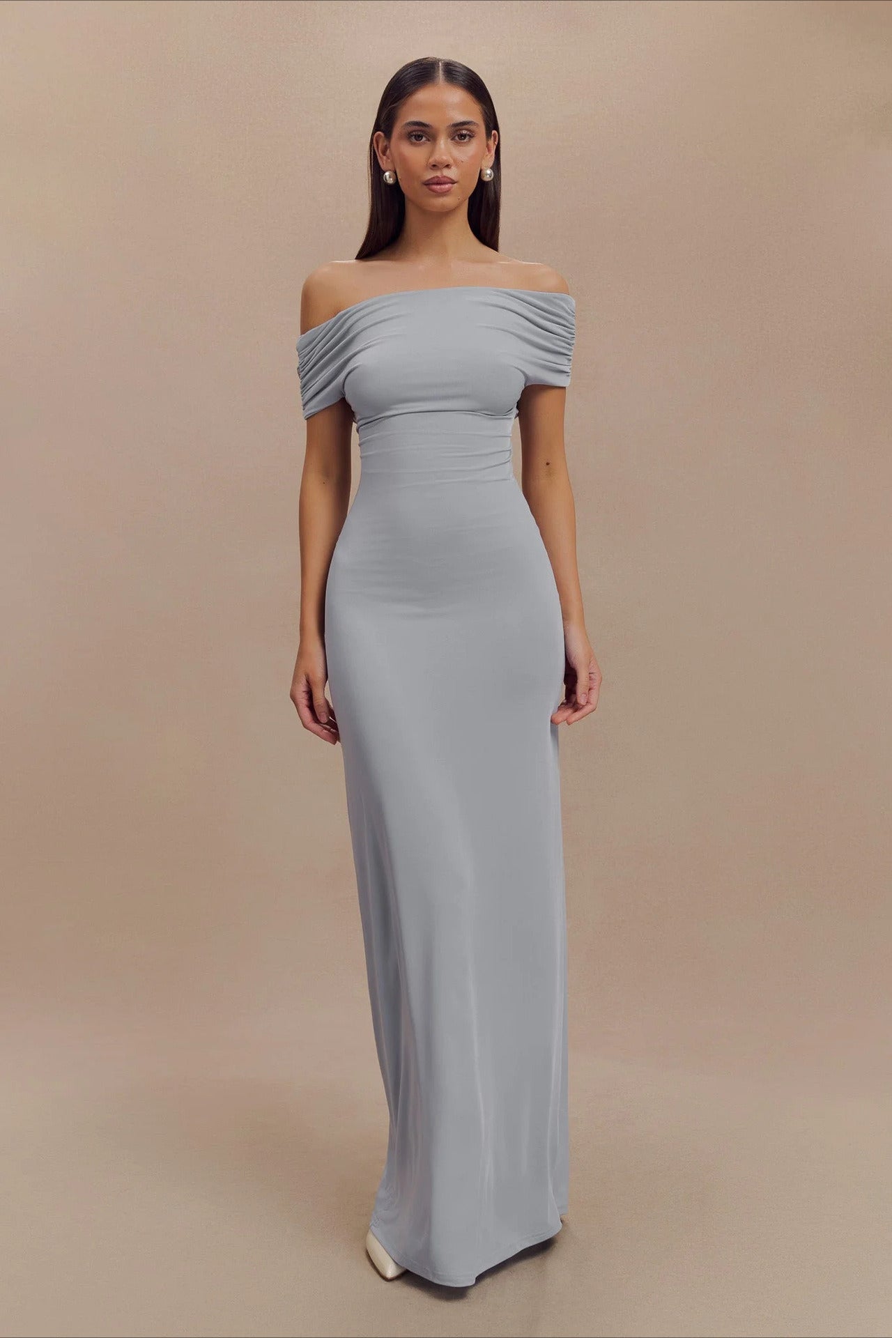 Bodycon Off Shoulder Backless Midi Dress