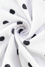 Polka Dot Mock Neck Sleeveless Bodycon Maxi Dress