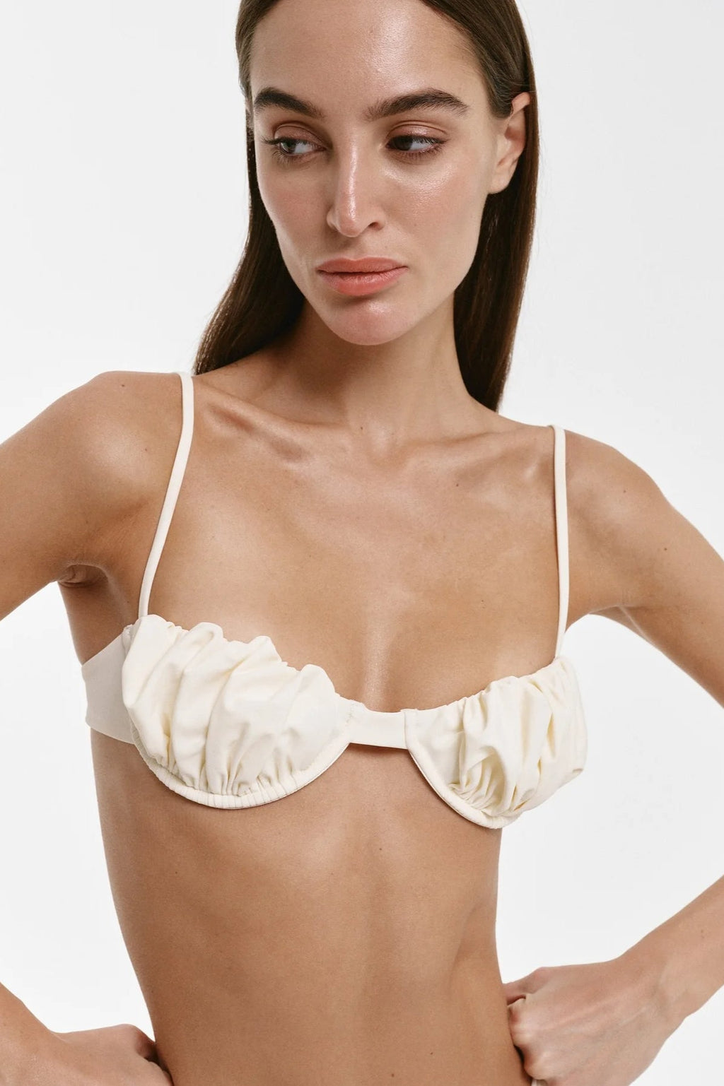 Ruffled Bikini Top Bikini Set