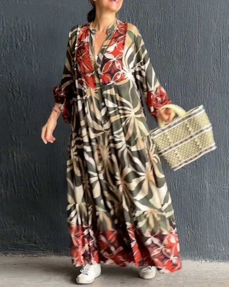 Raquel Timeless Loose Dress with Print Premium Wardrobe Essential