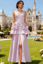 Elegant Vintage Sleeveless Swing Tiered Prom Dress