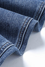 Ripped Raw Hem High Waist Jean