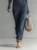 | Slim-fit Hooded Maxi Dress