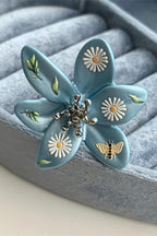 Colorful Dopamine Haze Blue Hand-painted Ring