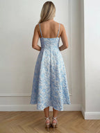Textured A-Line Midi Dress