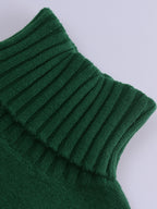 Solid High Neck Loose Sweater Vest