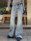 Light Washed High Rise Flare Jeans