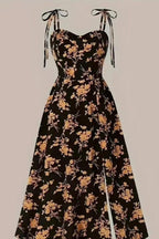 Strap Slim Bodycon Floral Dress