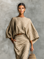 | Linen Bat Sleeve Set