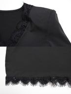 Lace Trim Long Sleeve V-Neck Bodycon Mini Party Dress For Women 2026
