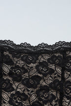 Floral Lace Spaghetti Strap Scalloped Trim Bodycon Mini Dress