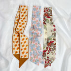 Shimmering Silk Ribbon Hair Ties & Scarf Set