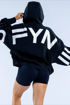 Letter Fleece-Lined Warm Hoodie