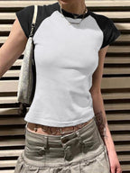 Contrast Raglan Slim Short Sleeve Tee
