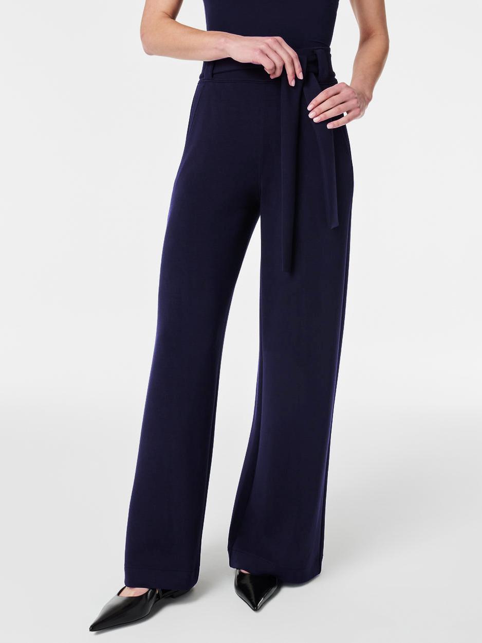 Tie-Waist Wide-Leg Pant