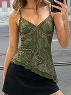 Vintage Cashew Blossom Lace Cami Top