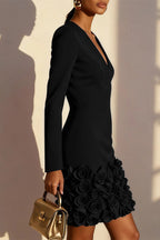 Aurora Rosa 3D Floral Mini Dress Aurora Rosa
