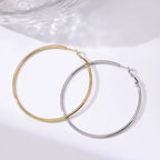 Oversized Titanium Steel Hoop Earrings