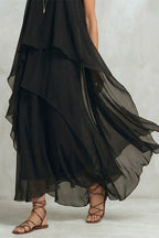 Ethereal Layered Ruffle Maxi Dress