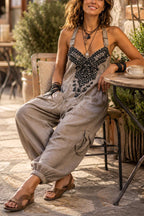 Aria Boho Chic Embroidered Jumpsuit