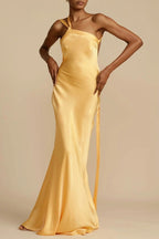 Satin One Shoulder Bodycon Dress