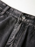 Washed Black Ripped Boyfriend Jeans
