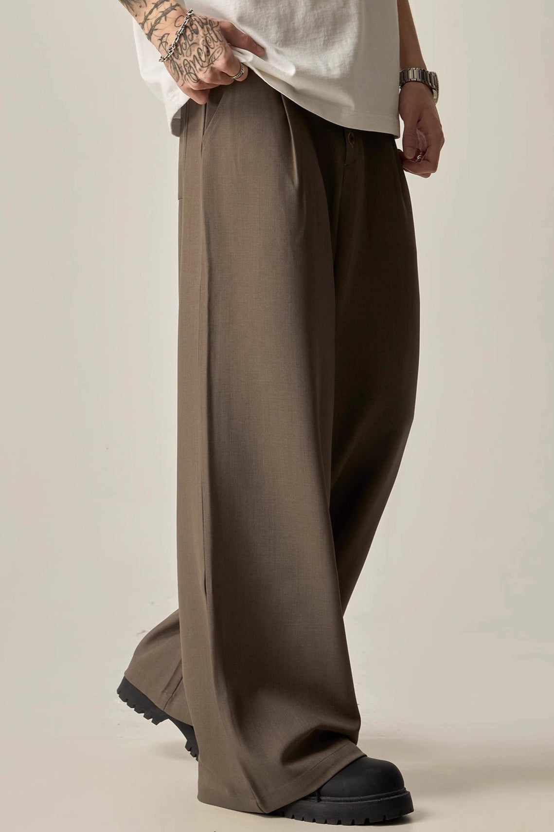Vintage Relaxed Fluid Wide Leg Pants