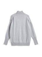 Solid High Neck Loose Sweater