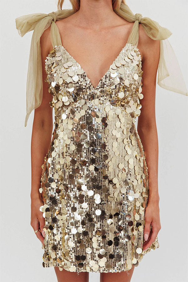 Celeste Glamour Sequin Mini Dress