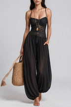 Aria Lace Bodice Boho Jumpsuit