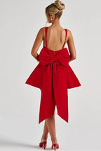 Detachable Bow Corset Mini Dress