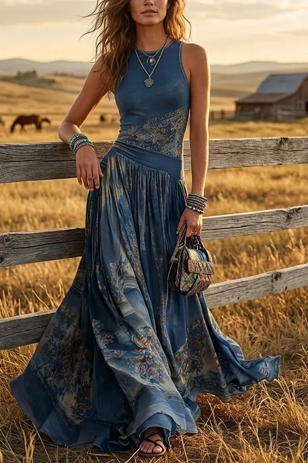 Maya Bohemian Asymmetric Drop-Waist Dress