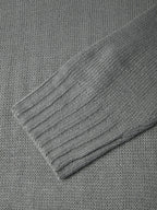 Solid Cable Knit Splice Turtleneck Sweater
