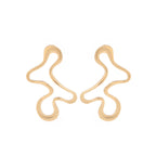 Irregular Flower Metal Earrings
