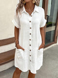 Simple Solid Color Loose Dress