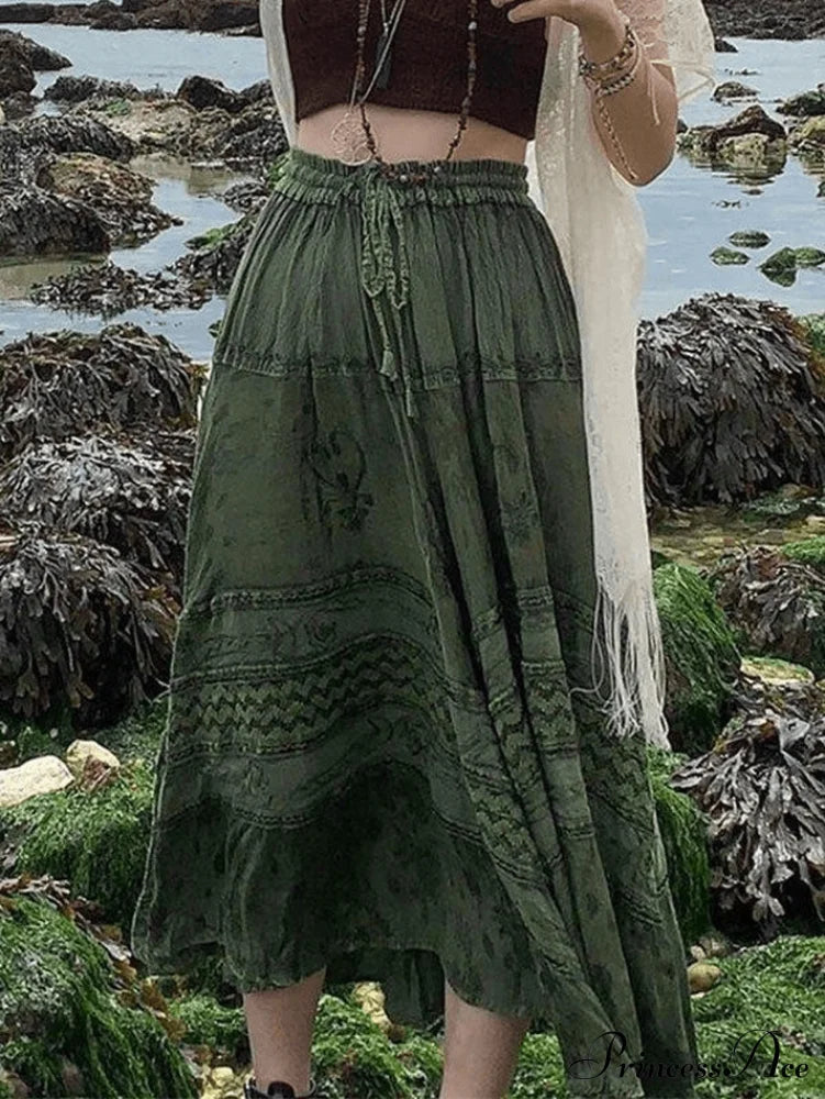 Fairy Graceful Tiered Maxi Skirt