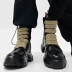 Fall Motorbike Dark Platform Rock Boot