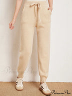 Fall New Solid Wide Pit Stripe Casual Knitted Wide-Legged Streetwear Pants