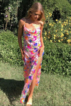 | Backless Maxi Dress, Sequin Embroidery