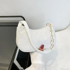 Fashion Corduroy Zipper Underarm Shoulder Bag