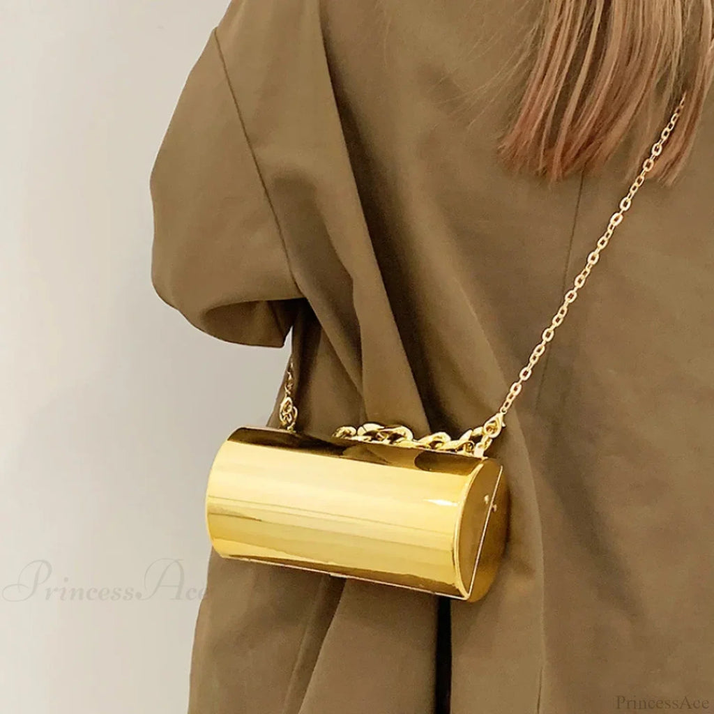 Fashion Cylinder Mini Evening Crossbody Handbag
