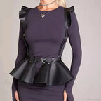 Fashion Dark Leather Body Harness Strap