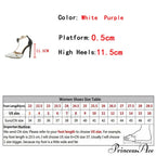 Fashion Design Bowknot Ankle Strap Women Pumps Pointed Toe High Heels Wedding Banquet Shoes Sandals