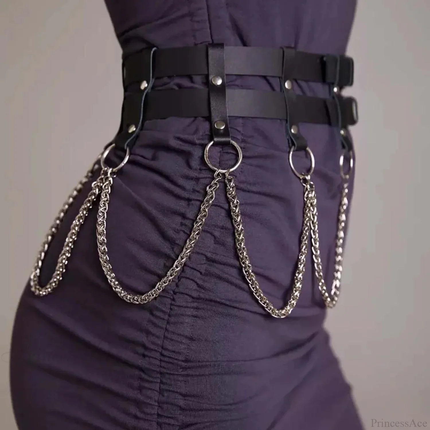 Fashion Gothic Rebel Leather Waist Belt