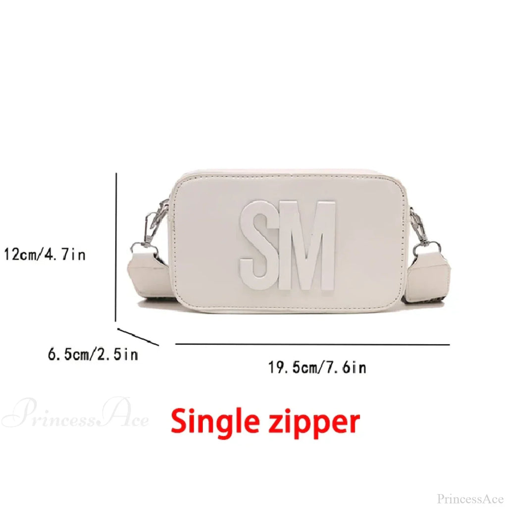 Fashion Leopard Print Letters Crossbody Bag