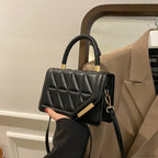 Fashion Plaid PU Leather Small Square Crossbody Handbag